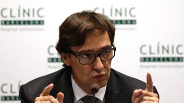 Spain's Health Minister Salvador Illa attends a news conference at Hospital Clinic in Barcelona, Spain. (File photo: Reuters)