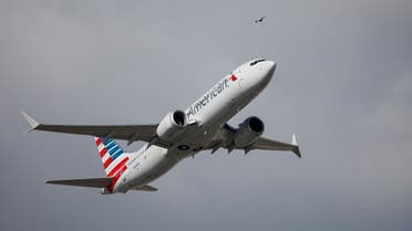 American Airlines flight 718, the first US Boeing 737 MAX commercial flight since regulators lifted a 20-month grounding in November, takes off from Miami, Florida, US, on December 29, 2020. (Reuters)