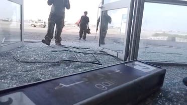  Glass and debris covers the damaged portion of the airport in Yemenâ€™s southern city of Aden after an explosion, Wednesday, Dec. 30, 2020. The blast struck the airport building shortly after a plane carrying the newly formed Cabinet landed on Wednesday. No one on the government plane was hurt. (AP Photo)