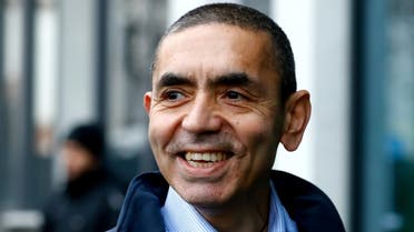 Ugur Sahin, CEO and co-founder of BioNTech, answers journalists’ questions after the European Medicines Agency (EMA) approved its COVID-19 vaccine, at the company headquarters in Mainz, Germany, on December 22, 2020. (Reuters)