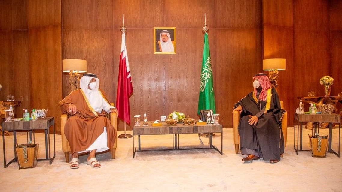 ولي العهد السعودي يلتقي أمير قطر 