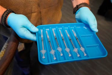 Syringes containing the COVID-19 vaccine are shown. (AP)
