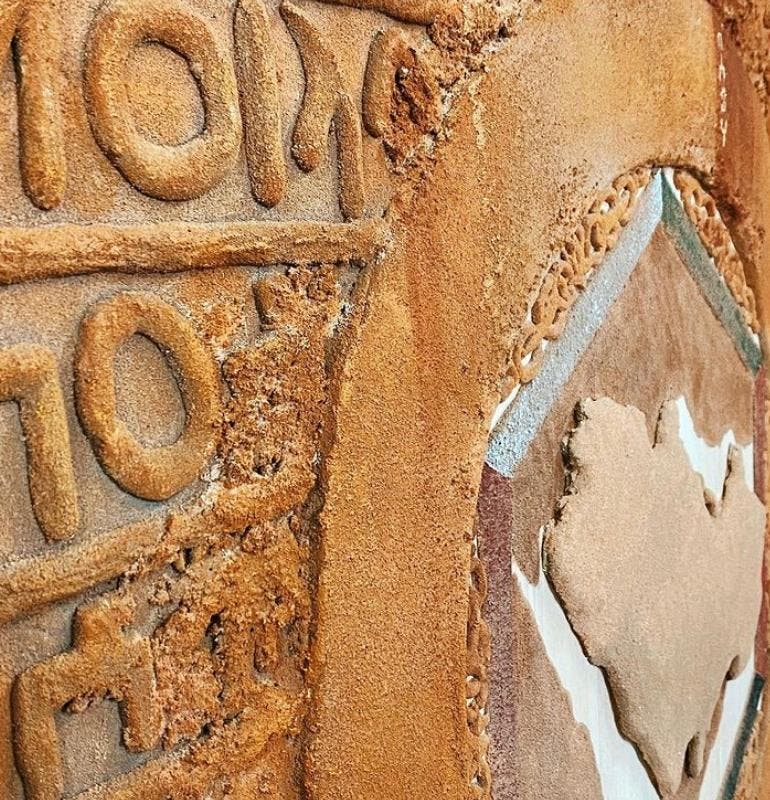 Saudi Artist made a GCC painting on Sand