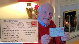 بطاقة معايدة وصلت صاحبها بعد 66 عاماً في البريد