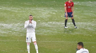 بعثة ريال مدريد عالقة في بامبلونا بسبب عاصفة ثلجية