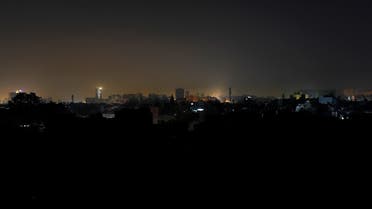 A general view of a residential area is seen during a power breakdown in Karachi. (Reuters)