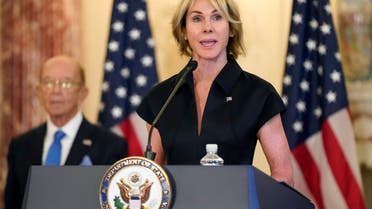 U.S. Ambassador to the United Nations Kelly Craft speaks during a news conference at the U.S. State Department in Washington.  (File photo: AP)