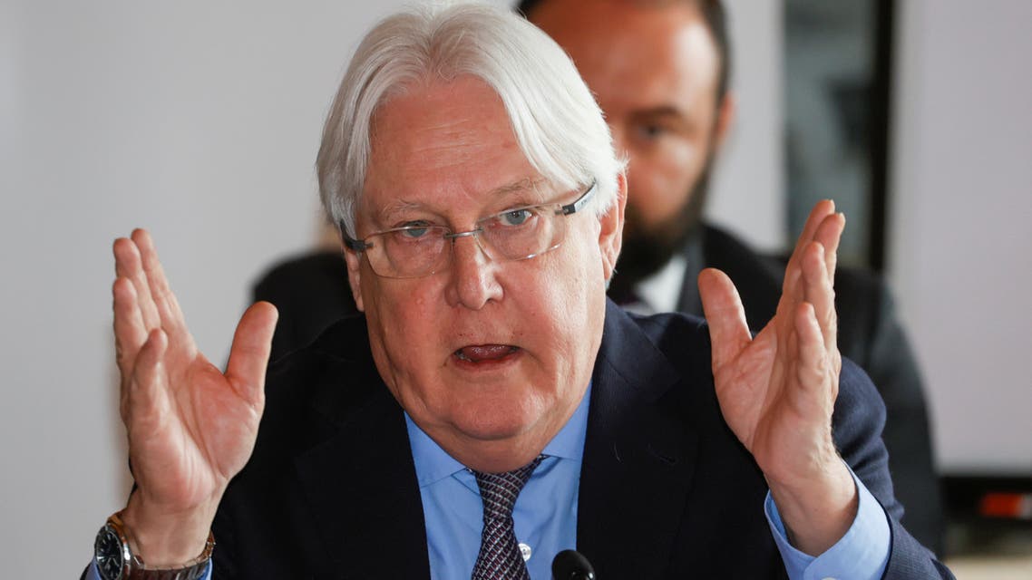 Martin Griffiths, United Nations Special Envoy for Yemen speaks as he attends the closing plenary of the fourth meeting of the Supervisory Committee on the Implementation of the Prisoners' Exchange Agreement in Yemen, in Glion, Switzerland, September 27, 2020. REUTERS/Denis Balibouse