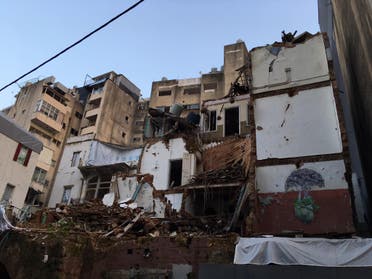 Buildings in Mar Mikhael destroyed by the Beirut port explosion. (Photo: Robert McKelvey)