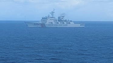 This undated file photo released on Tuesday, Sept. 15, 2020, by Indonesian Maritime Security Agency (BAKAMLA) shows a Chinese Cost Guard ship sails in North Natuna Sea. (File photo: Indonesian Maritime Security Agency via AP)