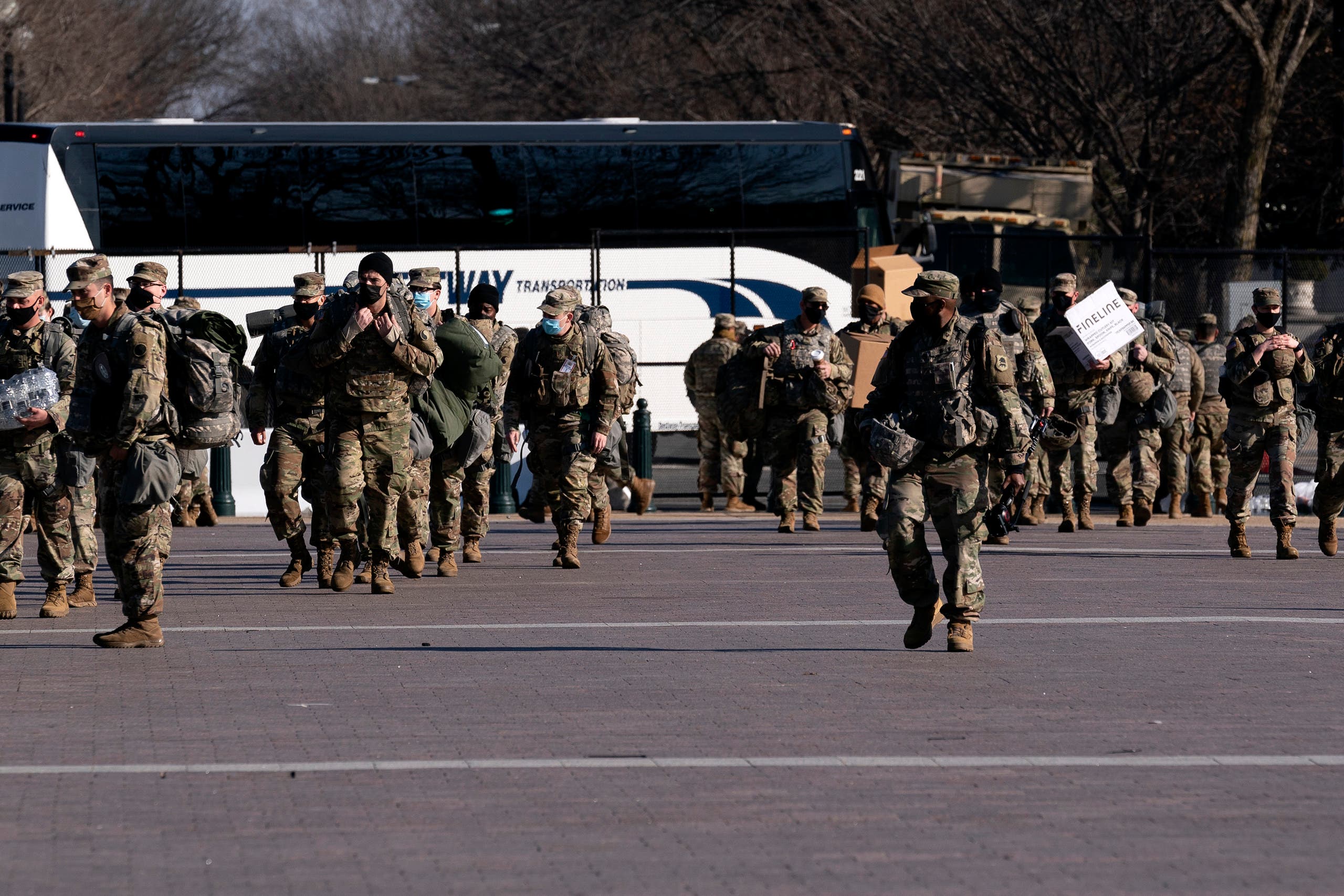 Members of the US National Guard in Washington