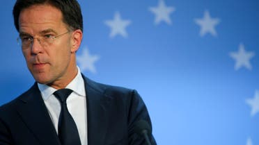 Dutch Prime Minister Mark Rutte speaks during a media conference at the end of an EU summit in Brussels. (AP)
