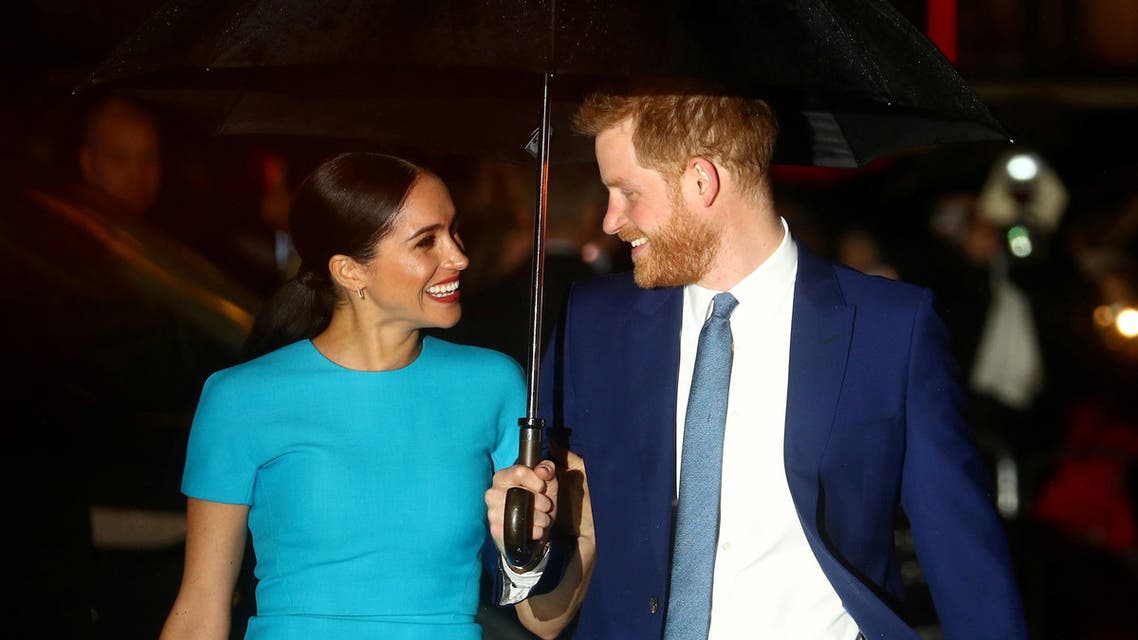 FILE PHOTO: Britain's Prince Harry and his wife Meghan, Duchess of Sussex, arrive at the Endeavour Fund Awards in London, Britain, March 5, 2020. REUTERS/Hannah McKay/File Photo
