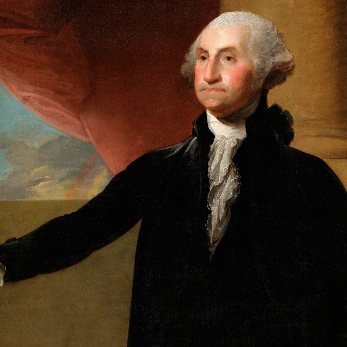 لوحة زيتية تجسد جورج واشنطن