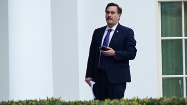 Mike Lindell, CEO of My Pillow, stands outside the West Wing of the White House in Washington, U.S., January 15, 2021. REUTERS/Erin Scott