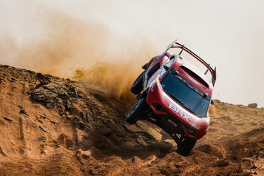 The Hunter powering cross country during the 2021 Dakar Rally. (Supplied)
