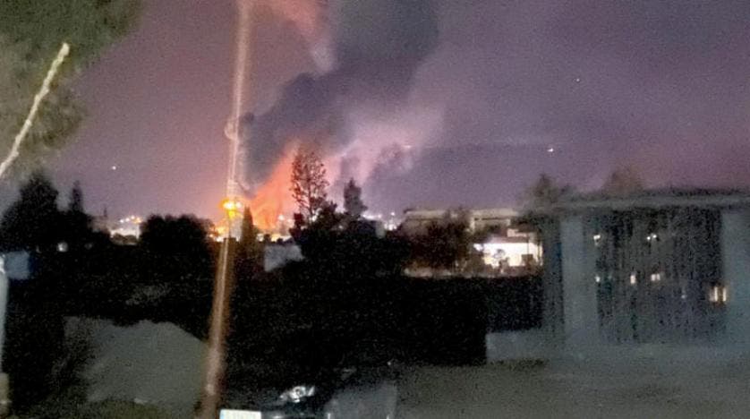 انفجار مستودع في لبنان