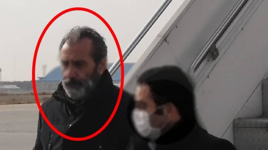 Photos published by Iran’s state-run YJC news agency of Emad Sharghi being arrested in what appears to be an airport.