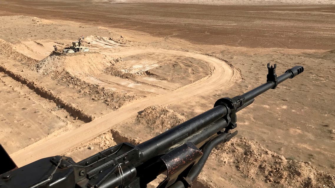 A view shows an Iraqi border outpost along the frontier with Syria, Iraq January 18, 2021. Picture taken January 18, 2021. (Reuters)