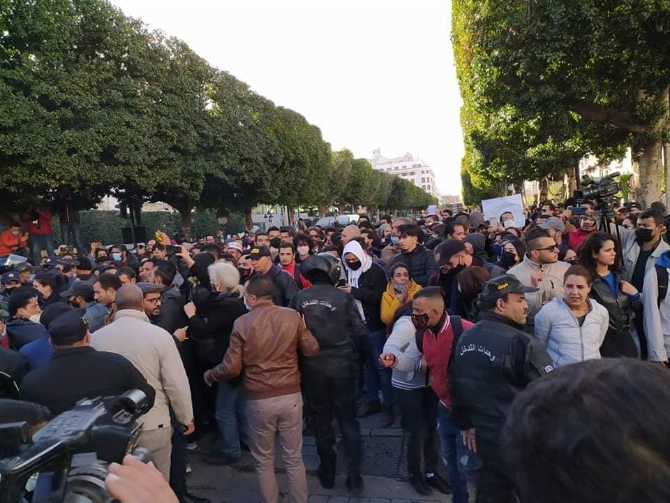 تظاهرات در تونس 