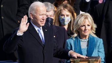 Joe Biden is sworn in as the 46th President of the United States at the Capitol, Jan. 20, 2021. (Reuters)