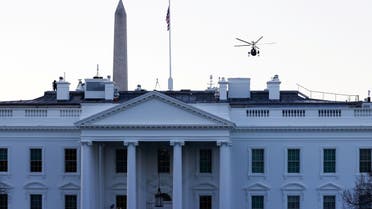 U.S. President Donald Trump departs the White House aboard Marine One ahead of the inauguration of President-elect Joe Biden, in Washington, U.S., January 20, 2021. REUTERS/Andrew Kelly