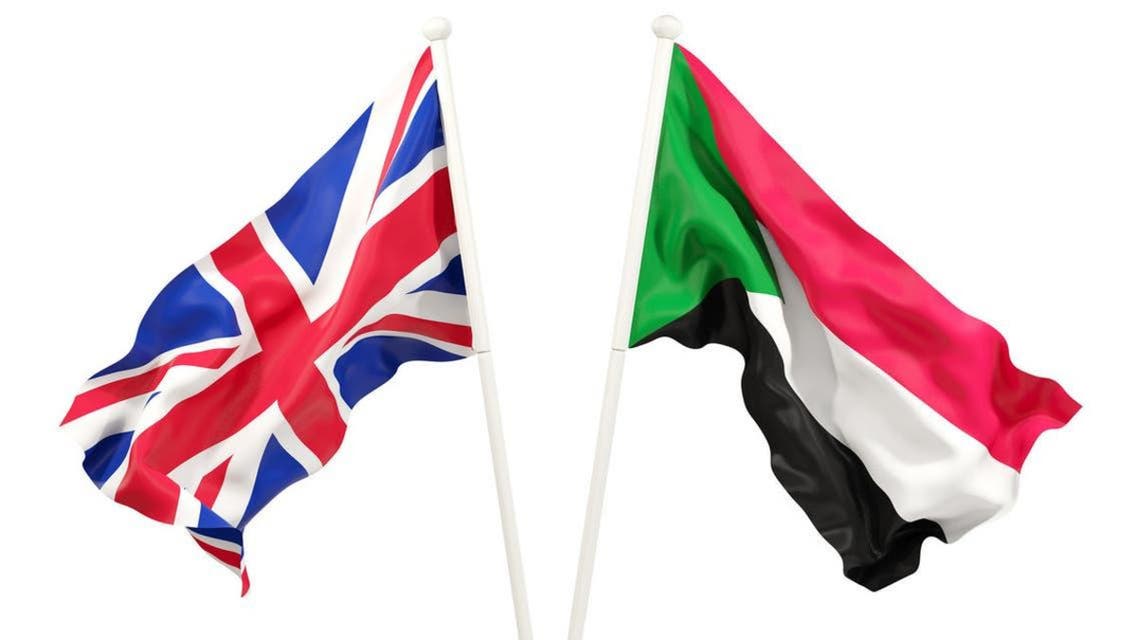 Sudan and Britain Flags