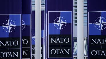 NATO flags at the NATO headquarters in Brussels, Belgium. (AFP)
