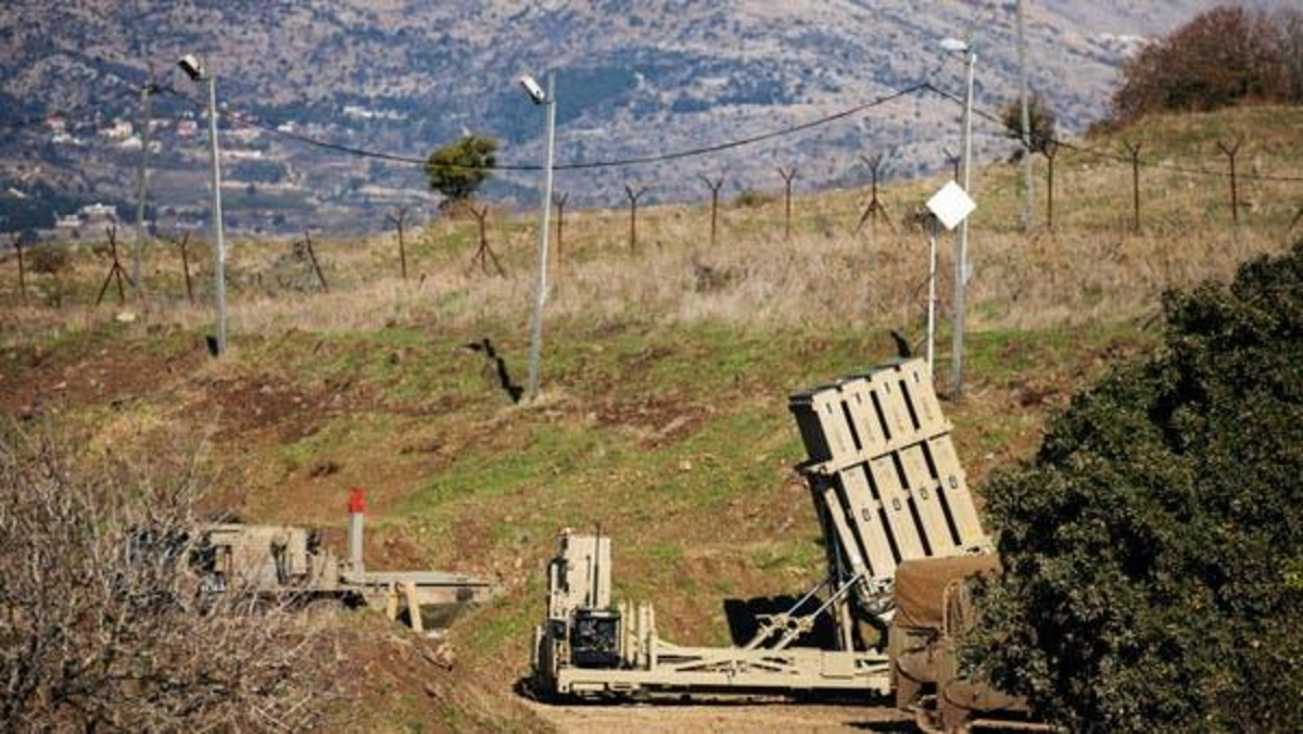 An Iron Dome anti-missile system is seen near the border area between Israel and Syria, in the Israeli-occupied Golan Heights