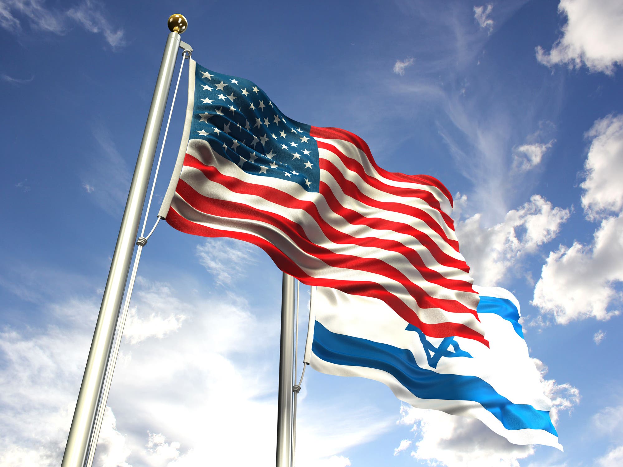 علما أميركا وإسرائيل (istock)