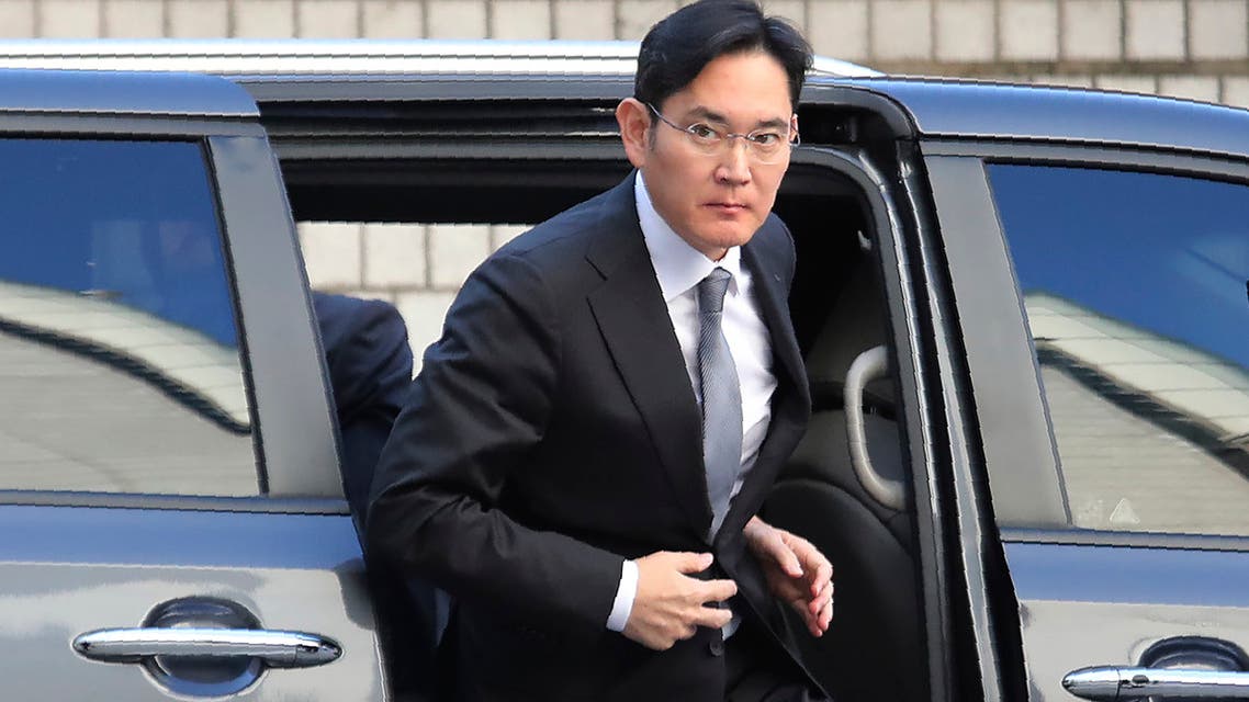 Samsung Electronics Vice Chairman Lee Jae-yong gets out of a car at the Seoul High Court in Seoul, South Korea. (AP)
