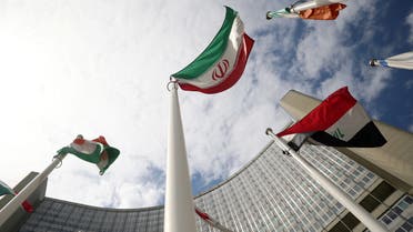The Iranian flag flutters in front the International Atomic Energy Agency (IAEA) headquarters in Vienna, Austria July 10, 2019. REUTERS/Lisi Niesner