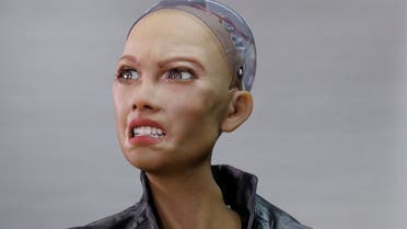 Humanoid robot Sophia developed by Hanson Robotics makes a facial expression at the company's lab in Hong Kong, China. (Reuters)