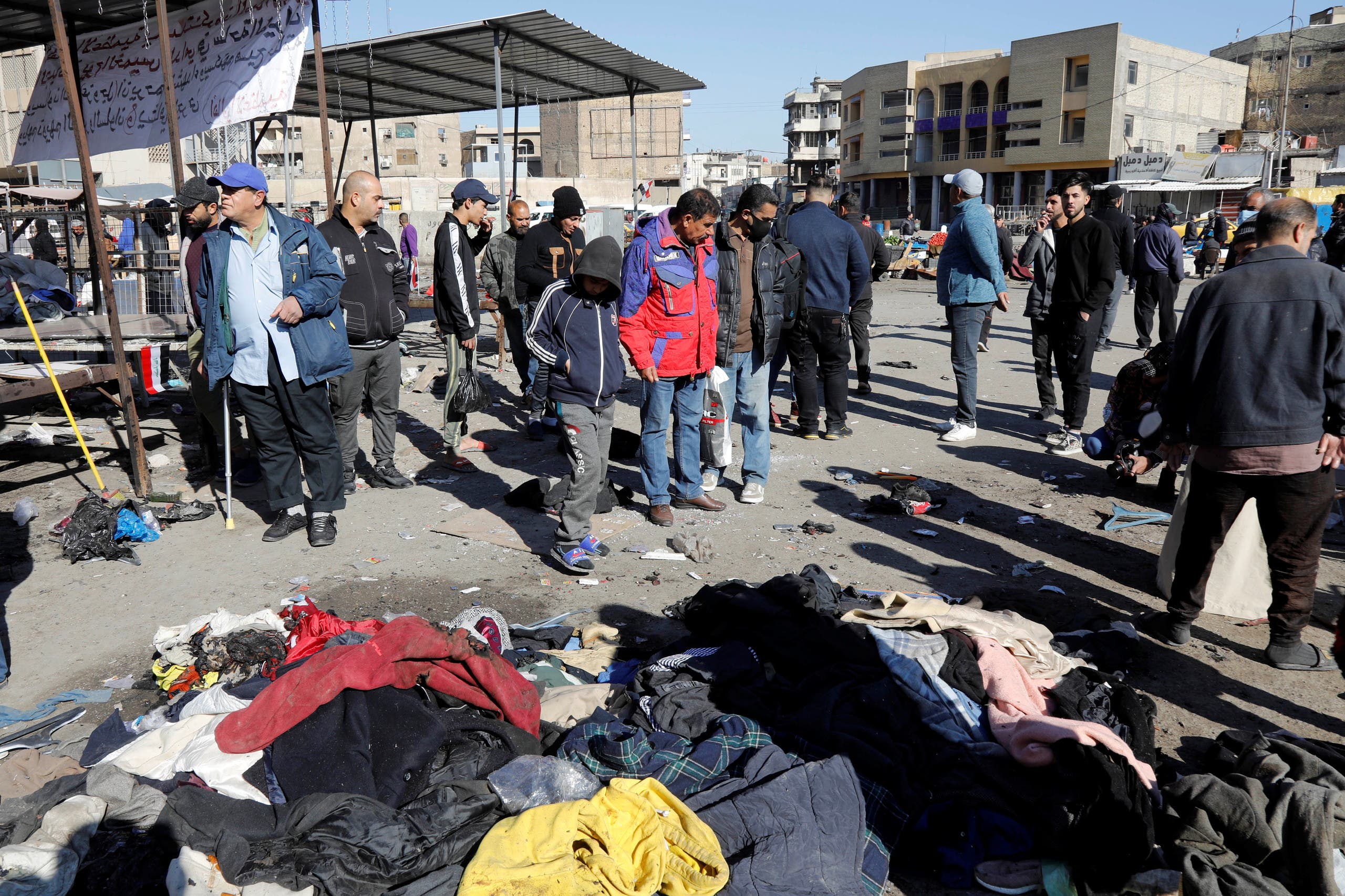 From the market targeted by the twin suicide bombing in Baghdad