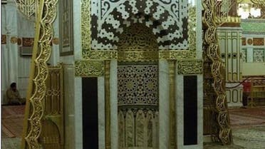 The niches of the Prophet's Mosque are the beauty of their inscriptions and decoration 