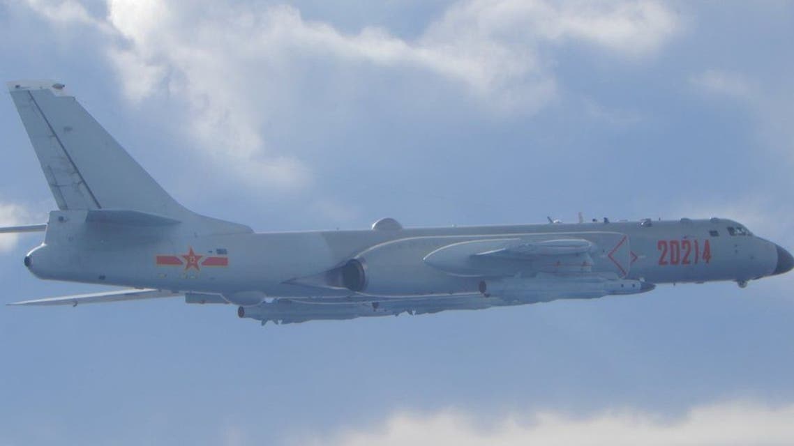 A Chinese anti-submarine military plane flying in the Taiwan Strait last September. (Reuters)
