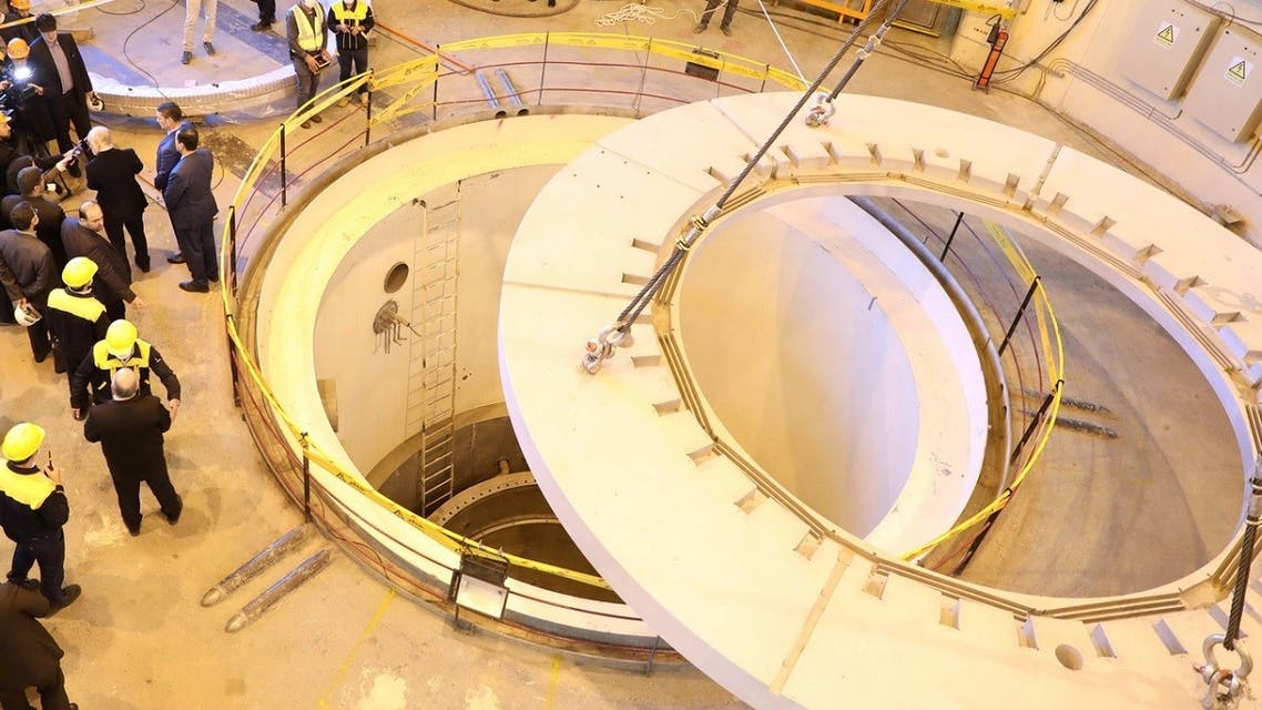 Members of the media and officials tour the water nuclear reactor at Arak, Iran December 23, 2019. (Reuters)