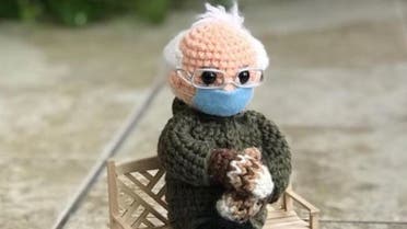 A crocheted doll version of Bernie Sanders. (Twitter)