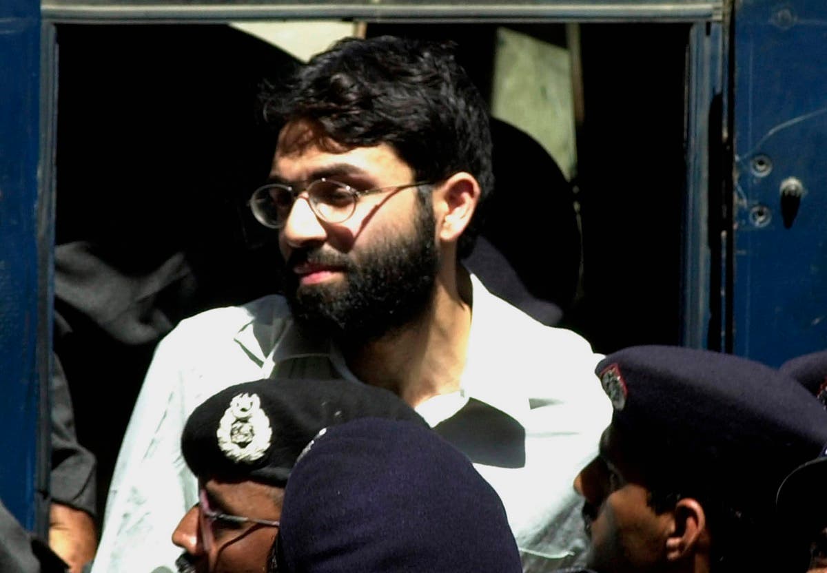 In this March 29, 2002 file photo, Ahmed Omar Saeed Sheikh, the alleged mastermind behind Wall Street Journal reporter Daniel Pearl's kidnap-slaying, appears at the court in Karachi, Pakistan. (AP)