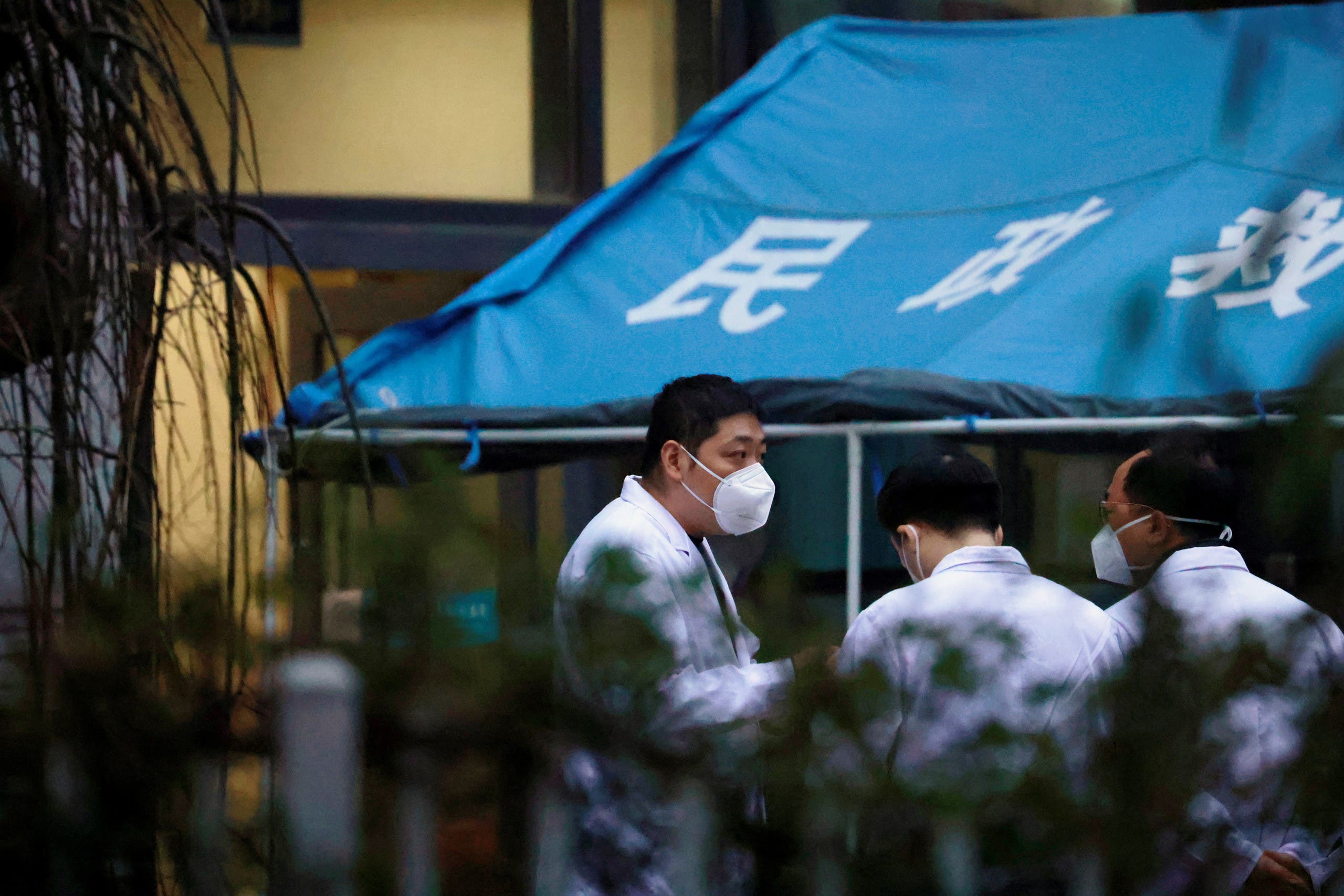 A member of the Wuhan Health Organization team