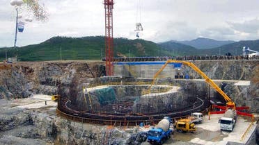First concrete pouring for the Light Water Reactor Project by the Korean Peninsula Energy Development Organization (KEDO), under way at Kumho in North Korea's northeastern coastal, 07 August 2002. (File photo: AFP)