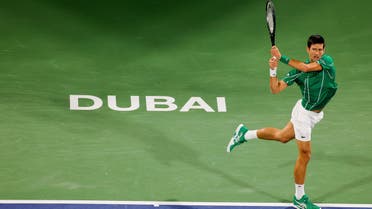 Novak Djokovic competes in Dubai. (Supplied)