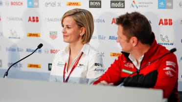 Venturi racing boss Susie Wolff at a Foruma E press conference in Royadh, Saudi Arabia (Supplied)