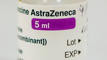 A vial of the AstraZeneca/Oxford Covid-19 vaccine is pictured at the Lochee Health Centre in Dundee. (File photo: AFP)