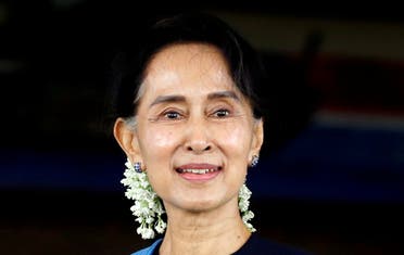 Myanmar's Foreign Minister Aung San Suu Kyi smiles at Myanmar's Foreign Ministry in Naypyitaw, Myanmar July 6, 2017. (File photo: Reuters)