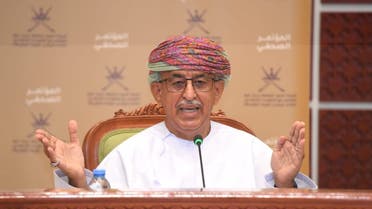 Oman's Minister of Health, Dr. Ahmed Mohammed al-Saidi at a press conference addressing the coronavirus (COVID-19) situation in the Sultanate. (Twitter)