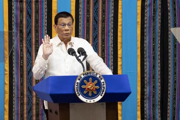 Philippine President Rodrigo Duterte gestures as he delivers his state of the nation address at Congress in Manila on July 22, 2019. (File photo: AFP)