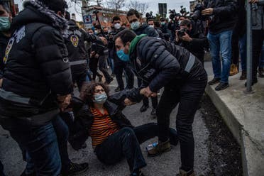 احتجاجات الطلاب في جامعة بوغازيتشي في اسطنبول