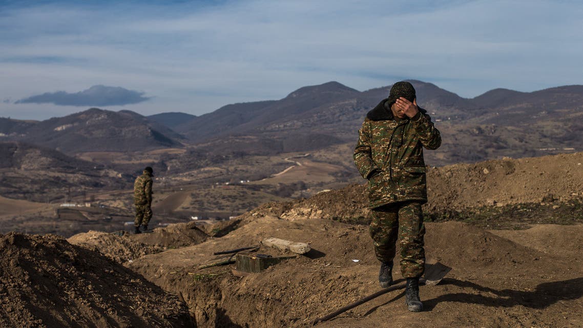 Occupied by Azerbaijani forces and partially recaptured, the village of Taghavard, in Nagorno-Karabakh was split in two by a ceasefire to temporarily resolve the issues between Azerbaijan and Armenia on the disputed territory. (Twitter)