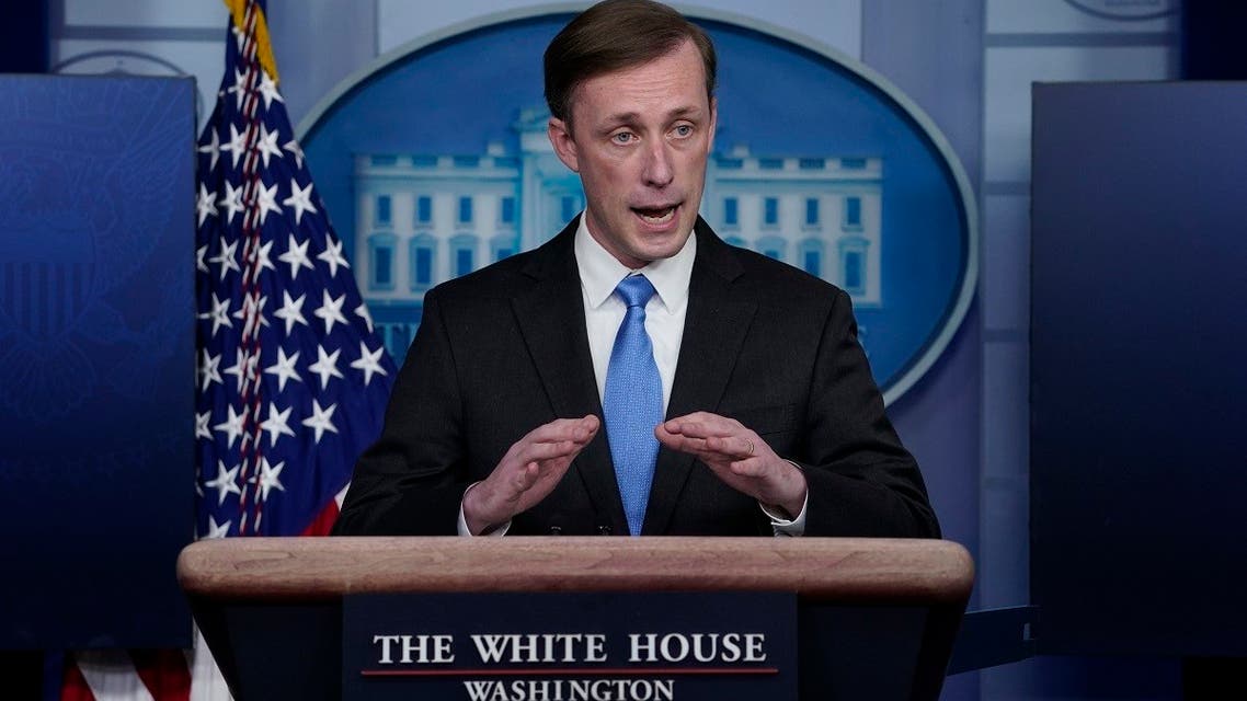 National security adviser Jake Sullivan speaks during a press briefing at the White House, Feb. 4, 2021, in Washington. (AP)